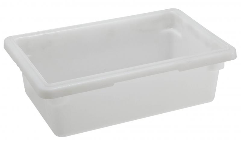 12" x 18" x 6" Polypropylene White Rectangular Food Storage Container